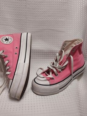 Converse Pink High-Top Platform Sneakers